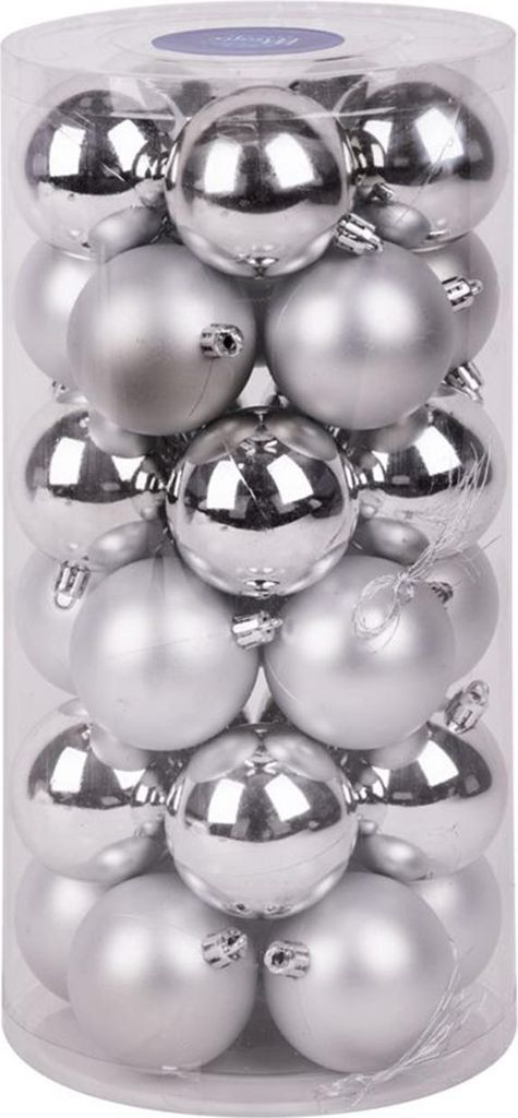 MAGICHOME WEIHNACHTSKUGELN, 30 St., Silber, 6 cm