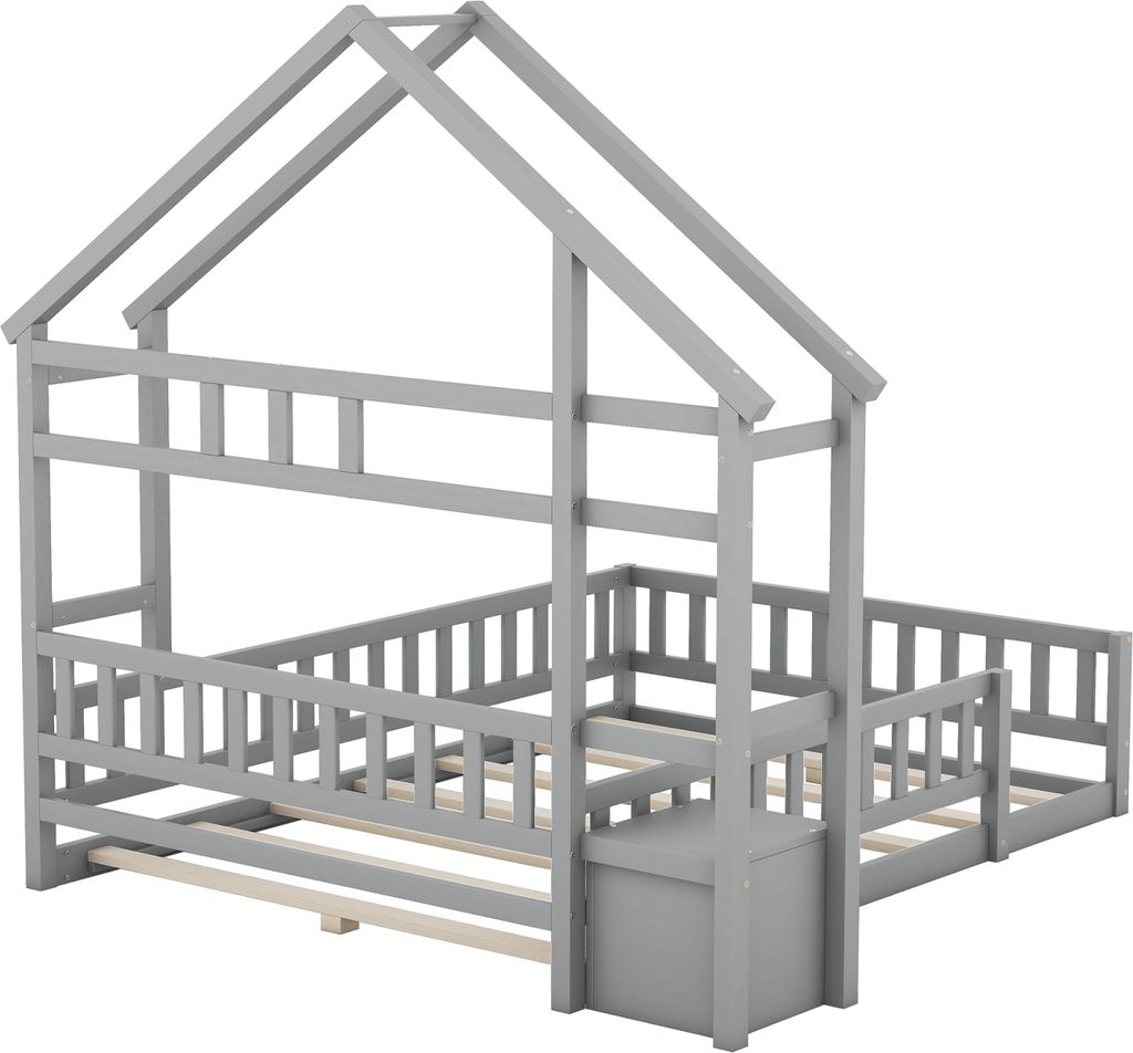 CDGlobal Kinderbett 140x200cm mit Rausfallschutz, Produktbild 6