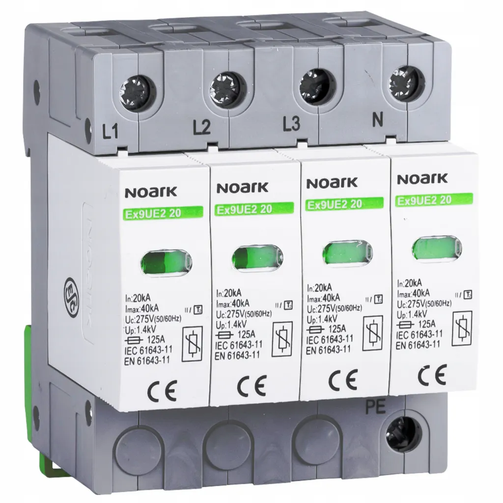 Parafoudre 4 Pôles Type 2 AC 20kA - Dispositif de Protection Rail DIN IP20