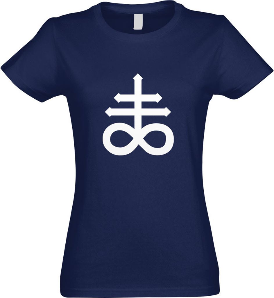 Kiwistar - T-Shirt tailliert - Damen - Navy - The Leviathan Cross - mit Motiv Bedruckt - Funshirt Design - Sport - Freizeit - Damen - XXL