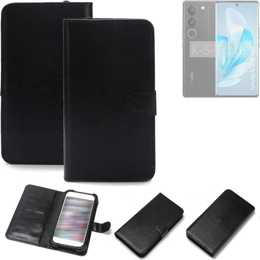 K-S-Trade Handyhülle Schutzhülle kompatibel mit Vivo V29 Handy Schutz Hülle Handyhülle Bumper schwarz 1x