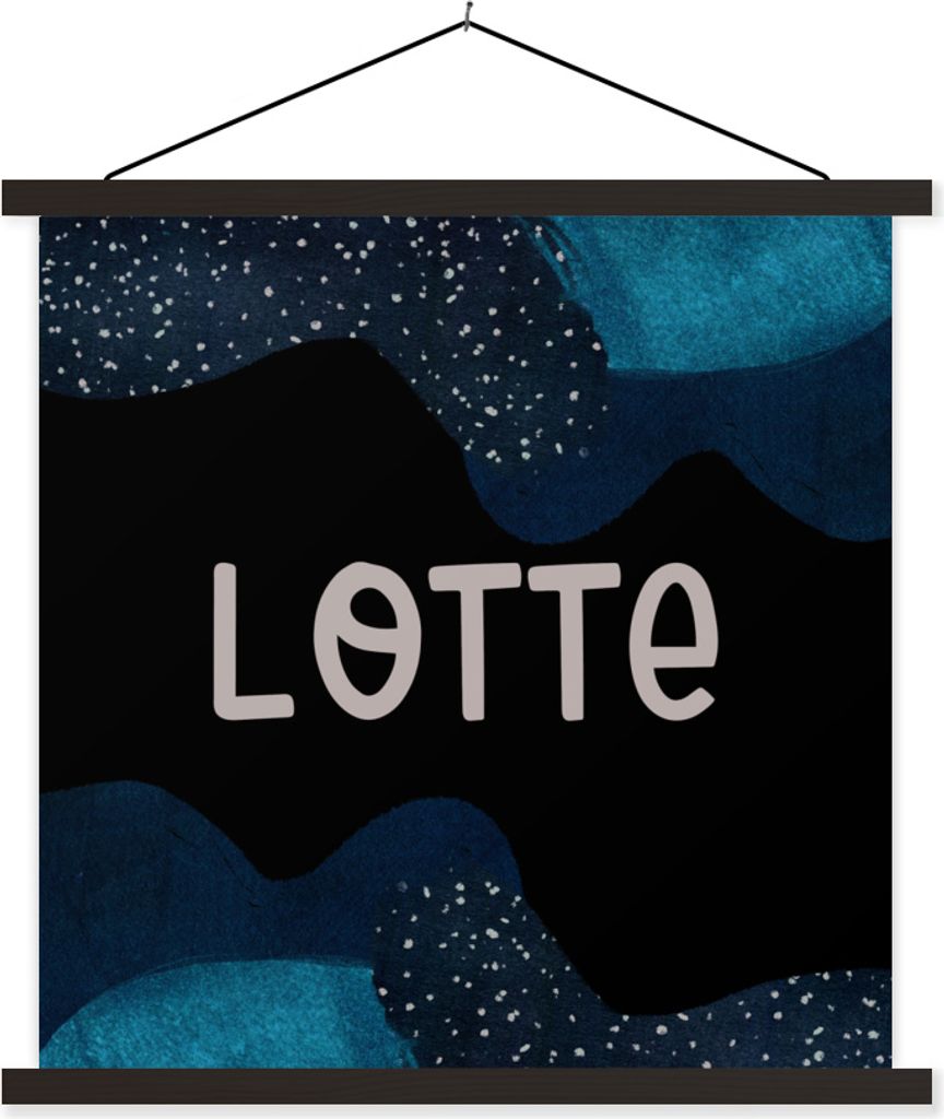 MuchoWow Textilposter Lotte - Pastell - Mädchen 60x60 cm mit schwarzem Rahmen - Posteraufhänger