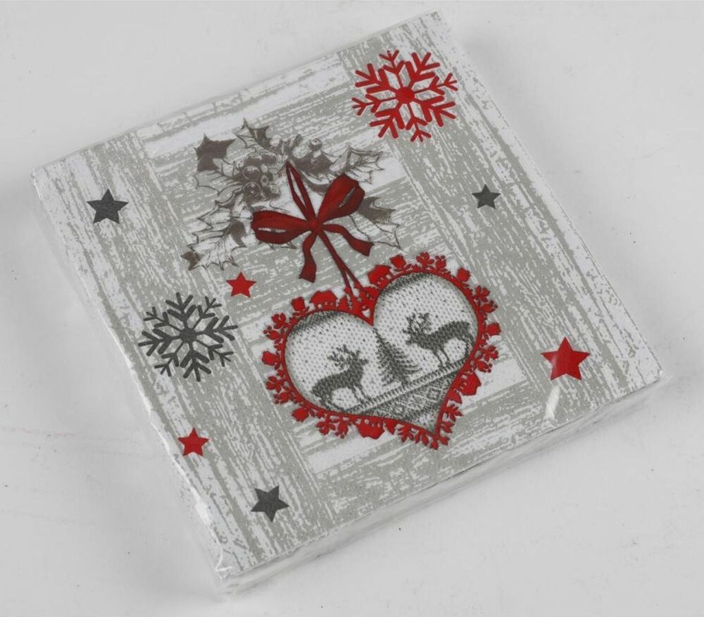 Servietten 20er Weihnachten Winter Papiertuch Einweg Dekoration Advent Bild BBQ