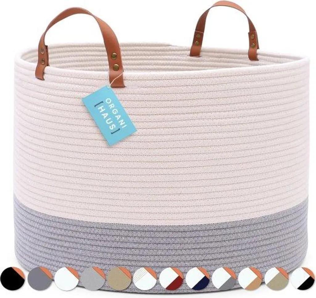 Panier linge coton 50x33cm : finissez-en avec le désordre au sol