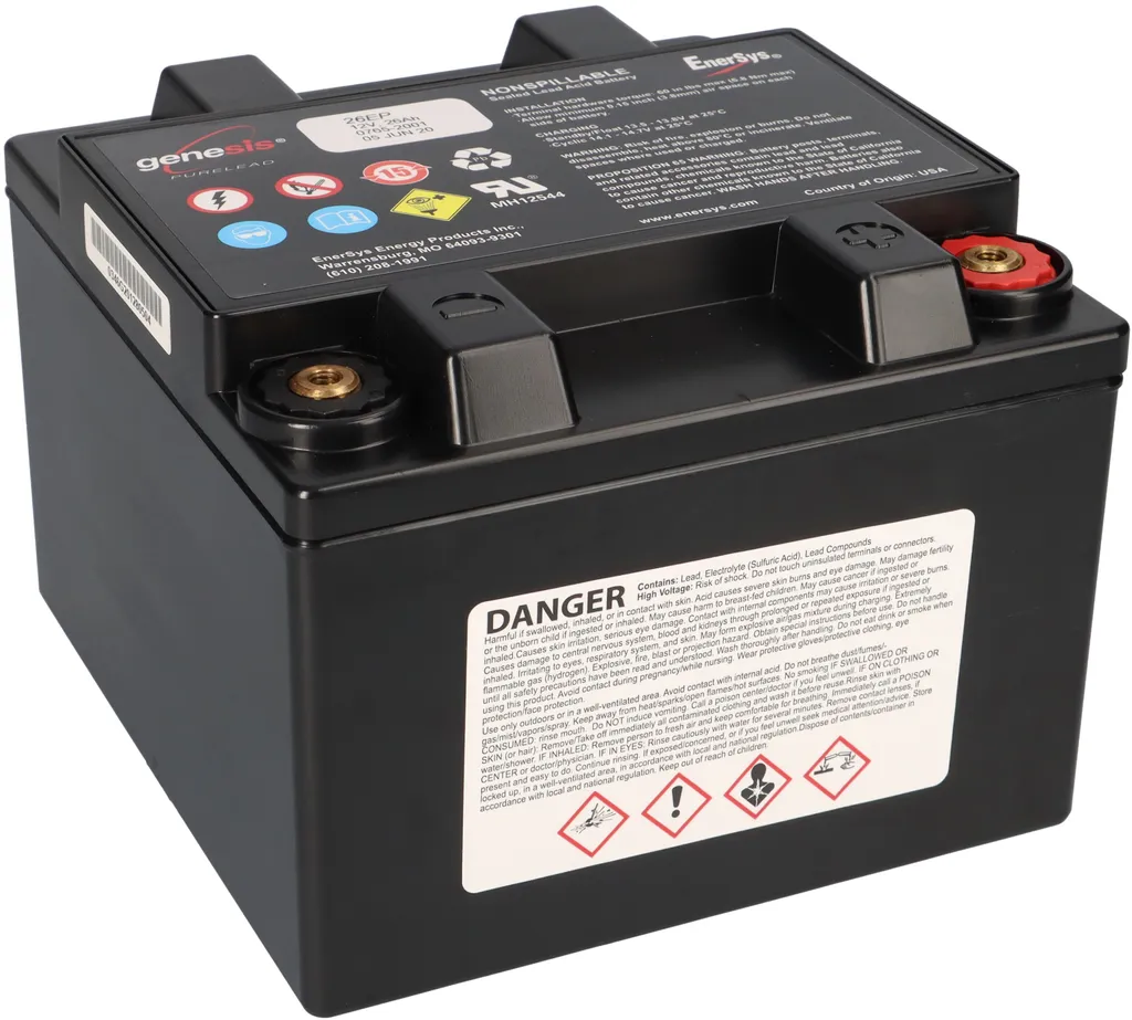 Batterie Onduleur et Solaire 12V 26Ah Genesis 12EP26 G26EP Enersys