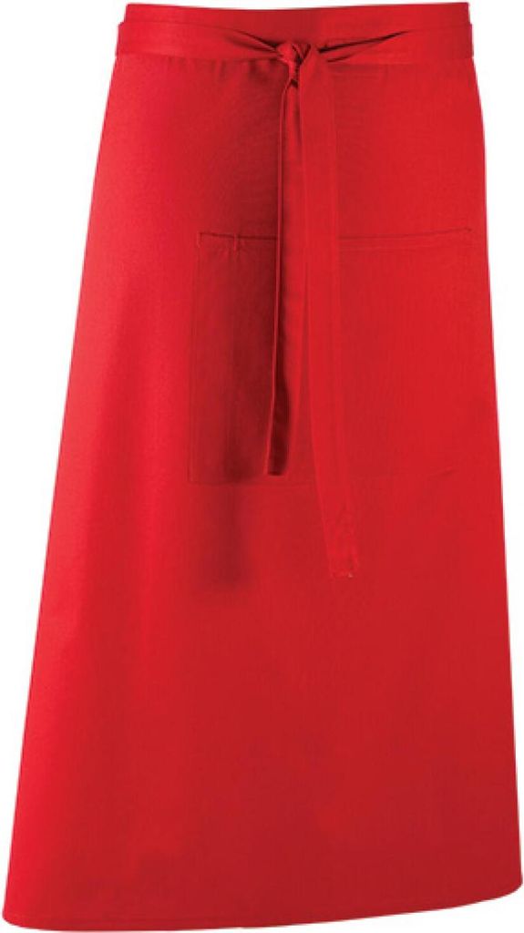 Premier Workwear PR158 | Barschürze Colours - 90 x 80 cm - Hauswäsche: bis 60 °C - Farbe: Red (ca. Pantone 200) - Größe: 90 x 80 cm