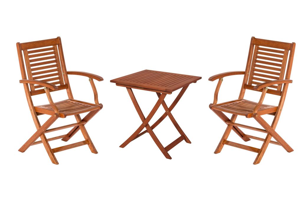 Merxx Gartenmöbel Set Cordoba 3tlg., 2 Klappsessel, Tisch Produktbild 