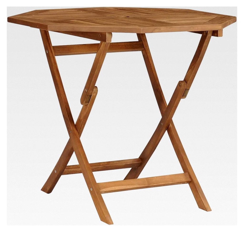 Klappbarer Gartentisch aus massivem Teakholz, 85x85x76 cm