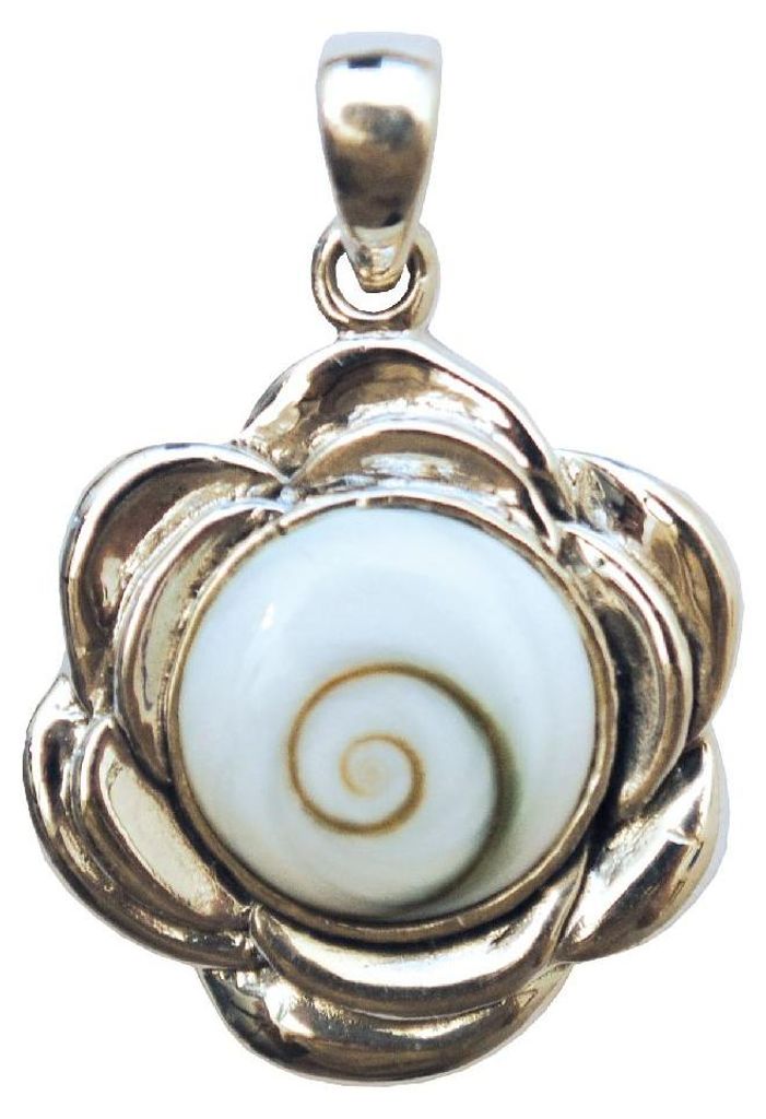 Anhänger "Shiva Auge im Lotus" 2,5cm Silber 925 7,1g