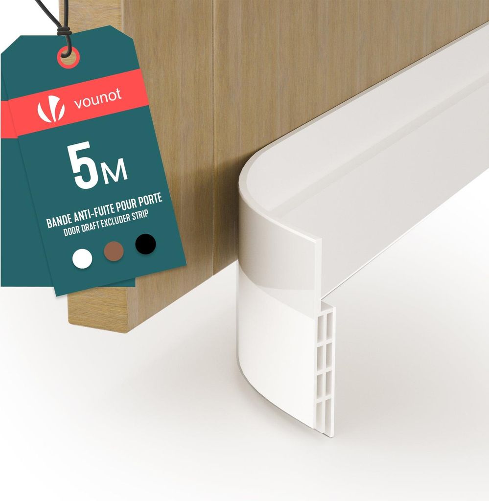 VOUNOT® Zugluftstopper für Türen 500cm, Selbstklebende Produktbild 