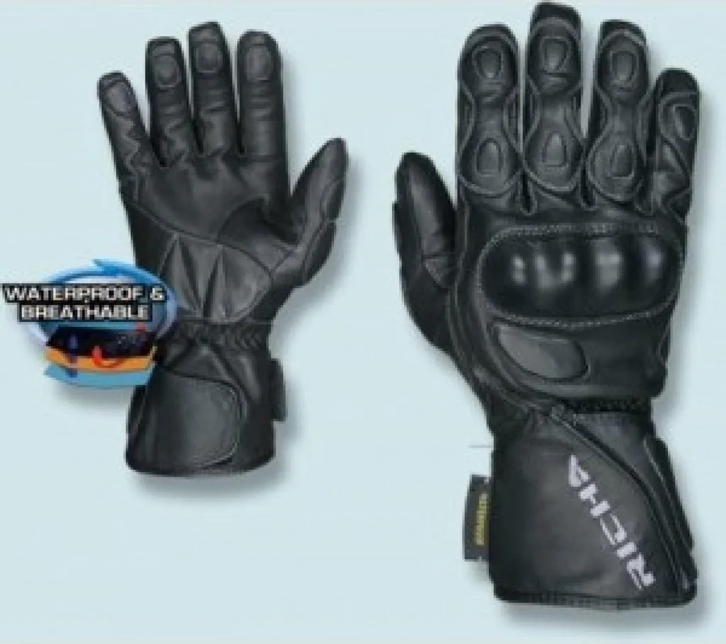 Gants moto de course Richa Racing Waterproof noirs XXL pour la pluie