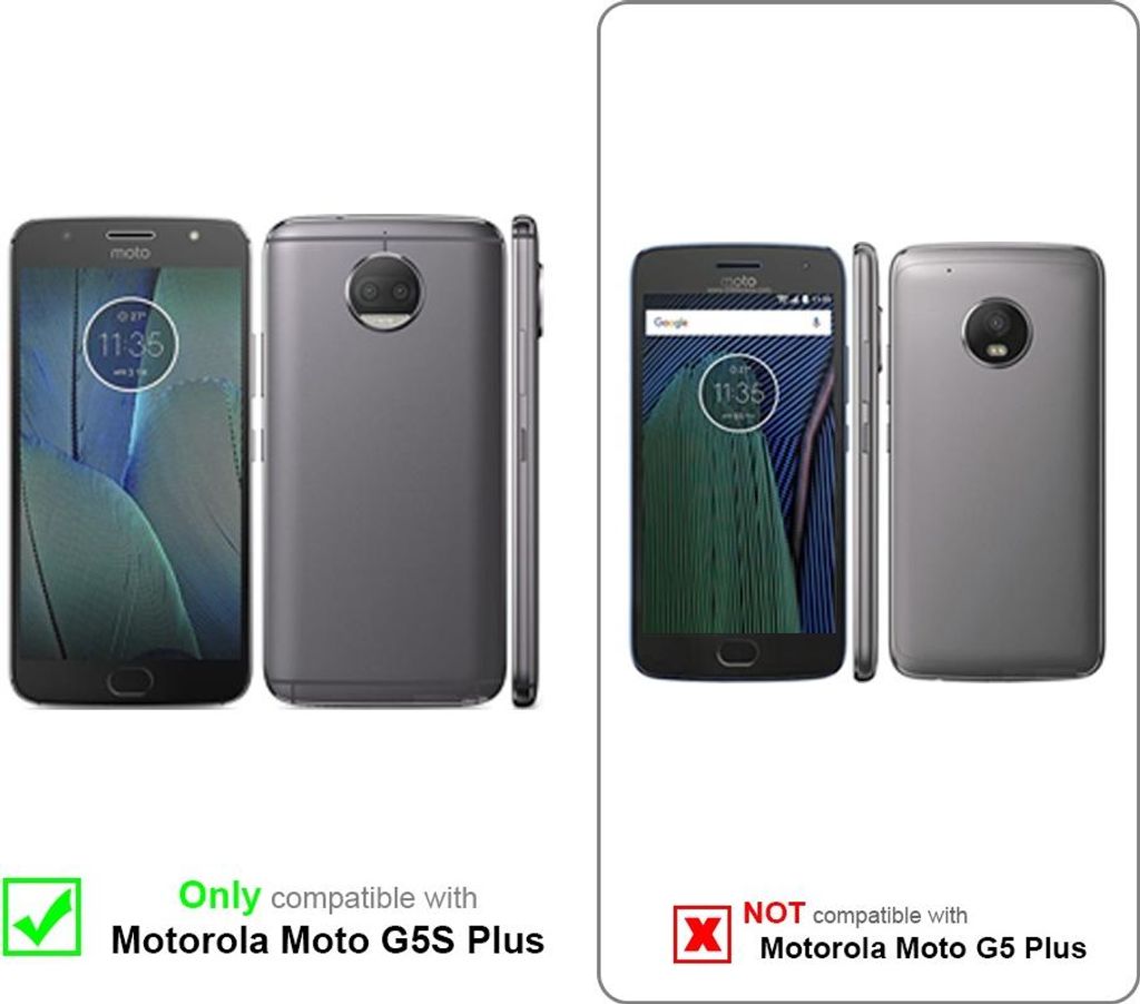 Cadorabo Schutzhülle für Motorola MOTO G5S PLUS Hülle in Rosa Handyhülle TPU Silikon Etui Cover Case