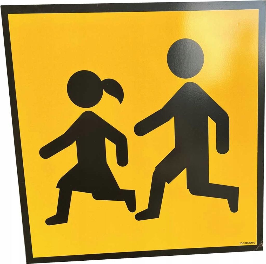 Vorsicht Kinder SIGN 30x30 Reflectorboard Transport