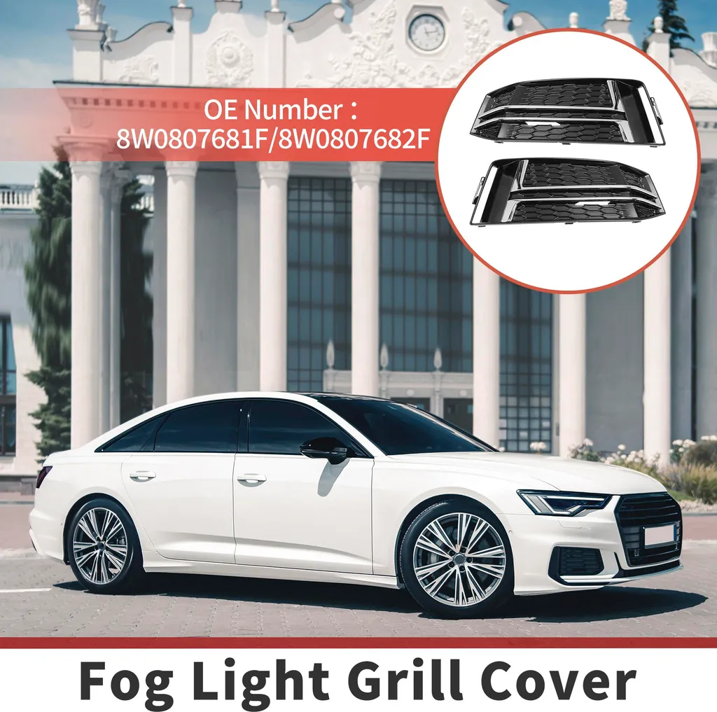 Grille de Feux Noir et Argent pour Audi A4 B9 S-Line 8W0807681F Gauche