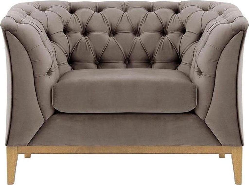 Sessel Chesterfield Modern Wood aus medizinischem Schaumstoff-Velluto 17-like oak
