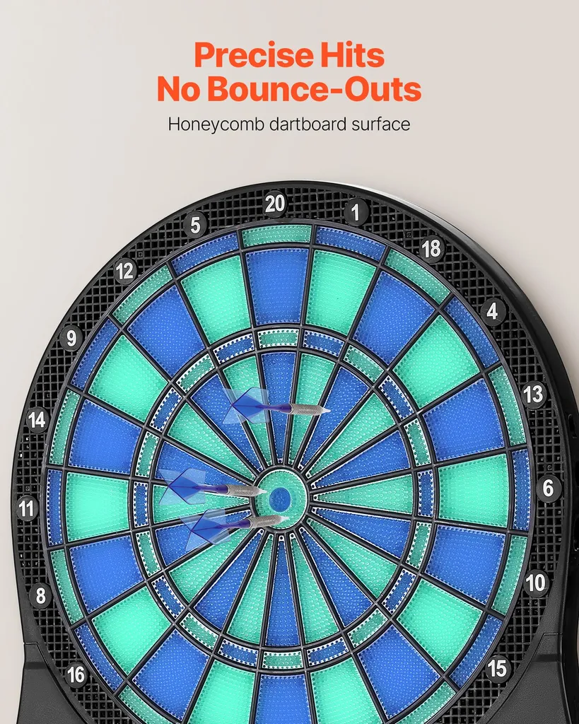 Tableau de fléchettes électronique LED VEVOR avec score de cricket LCD - 3