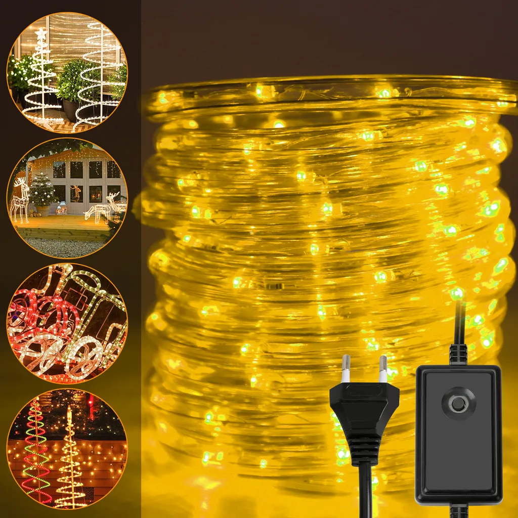 Hengda 50M LED Rope Light 1200 LED Warm White Outdoor IP44 - 9