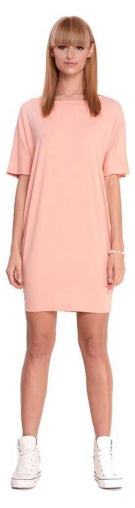 Damen Basic Kleid Dress; Lachs S/M Produktbild 