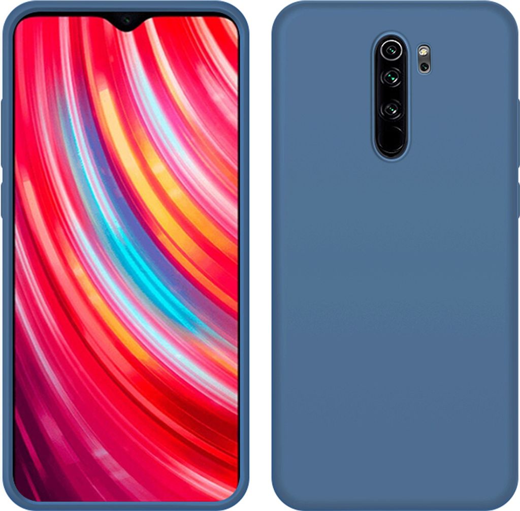 Redmi Note 8 Pro Hülle, LaimTop Slim Flüssig Silikon Soft Gel Gummi Stoßfest Kratzfest Schutzhülle für Xiaomi Redmi Note 8 Pro Blau