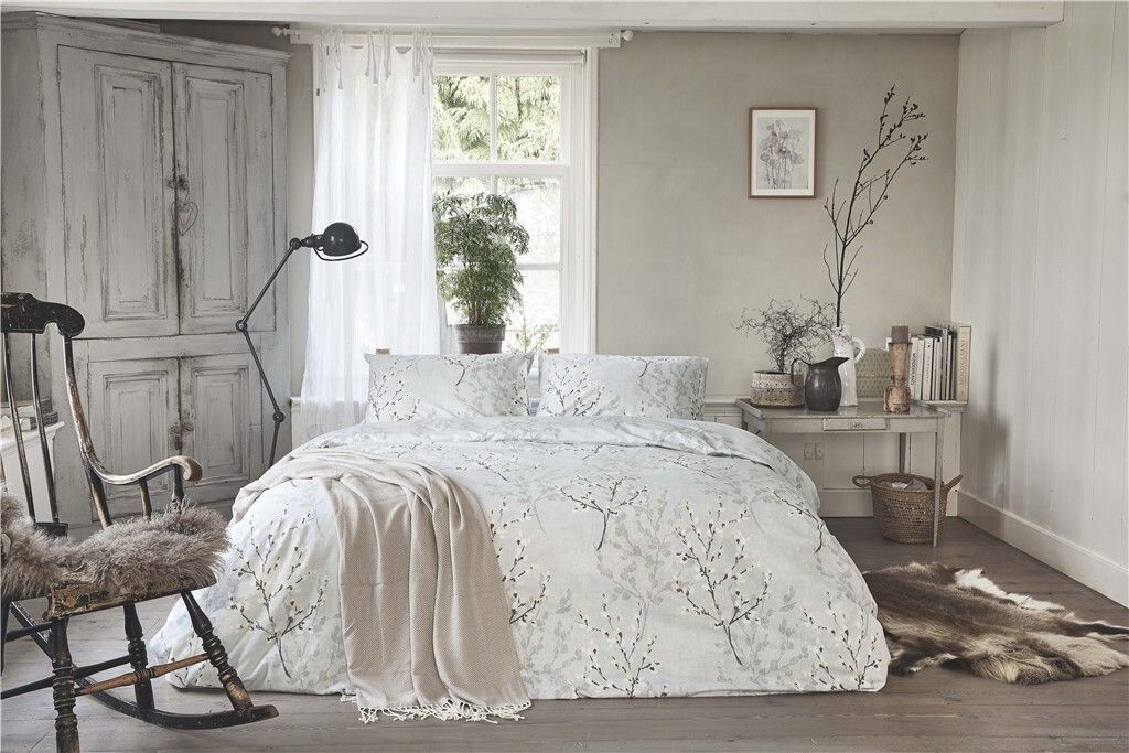 Walra Bettwäsche Winter Twigs Grau - 135x200 cm Produktbild 