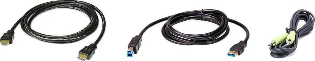 ATEN 2L-7D02UHX3, 1,8 m, USB, USB, HDMI, Schwarz, Männlich