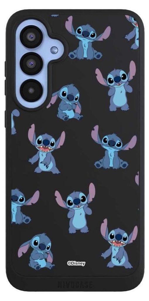 NIVOCASE Handyhülle für Samsung Galaxy A55 5G Hülle NIVOpure Case Schwarz Disney Offizielles Lizenzprodukt Lilo & Stitch