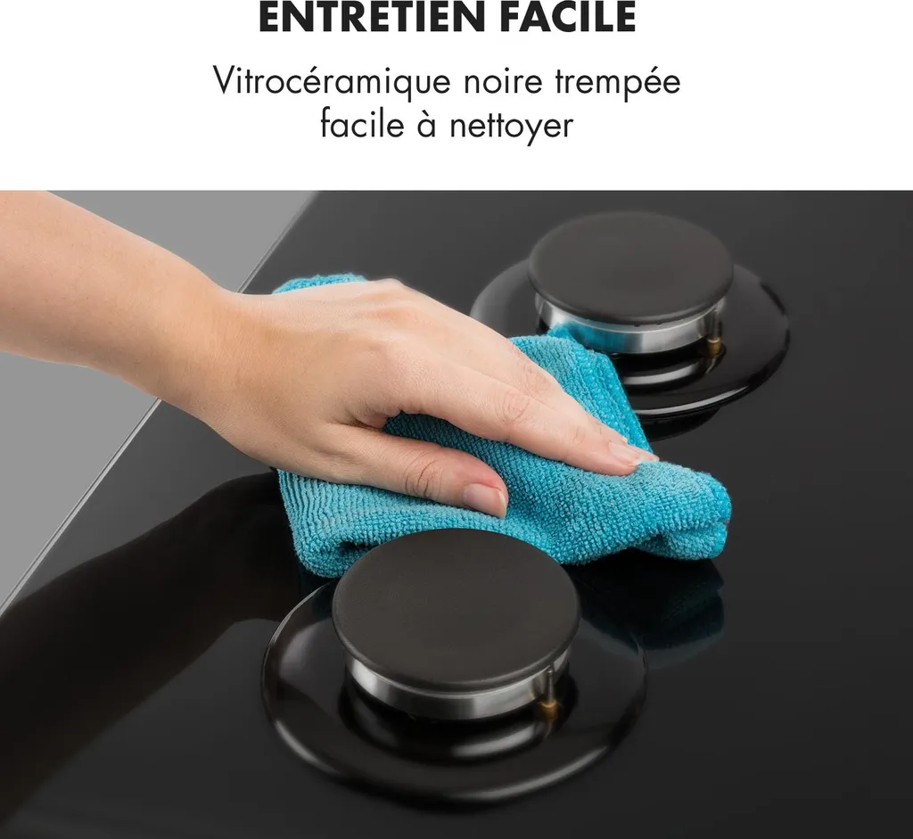 Table de Cuisson Gaz à 2 Feux Encastrable - Gazinière Inox Compacte - 8