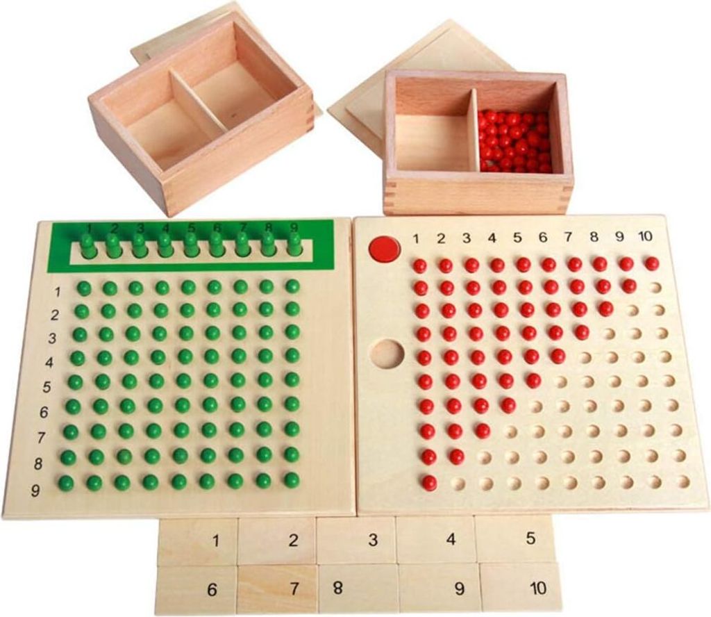 Mathematik Pädagogisches Spielzeug Montessori Mathematik Material Multiplikation Holz