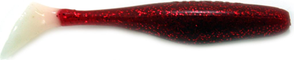 Jenzi River Shad USA-Bass Gummiköder glitter rot weiss 12cm 1 Stück