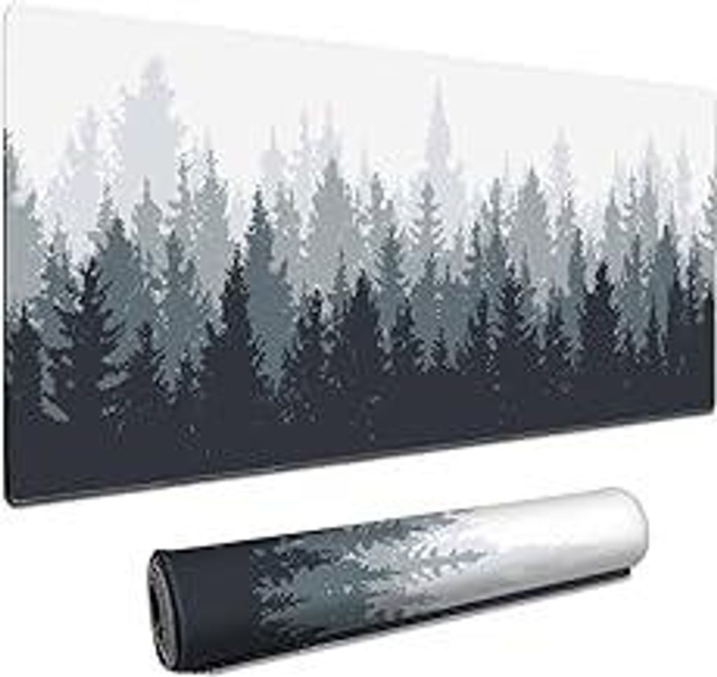 XXL Mousepad -900 x 400mm - Mouse Pad Large Size - verbessert Präzision und Geschwindigkei XXL Geometrie Mauspad (Wald)