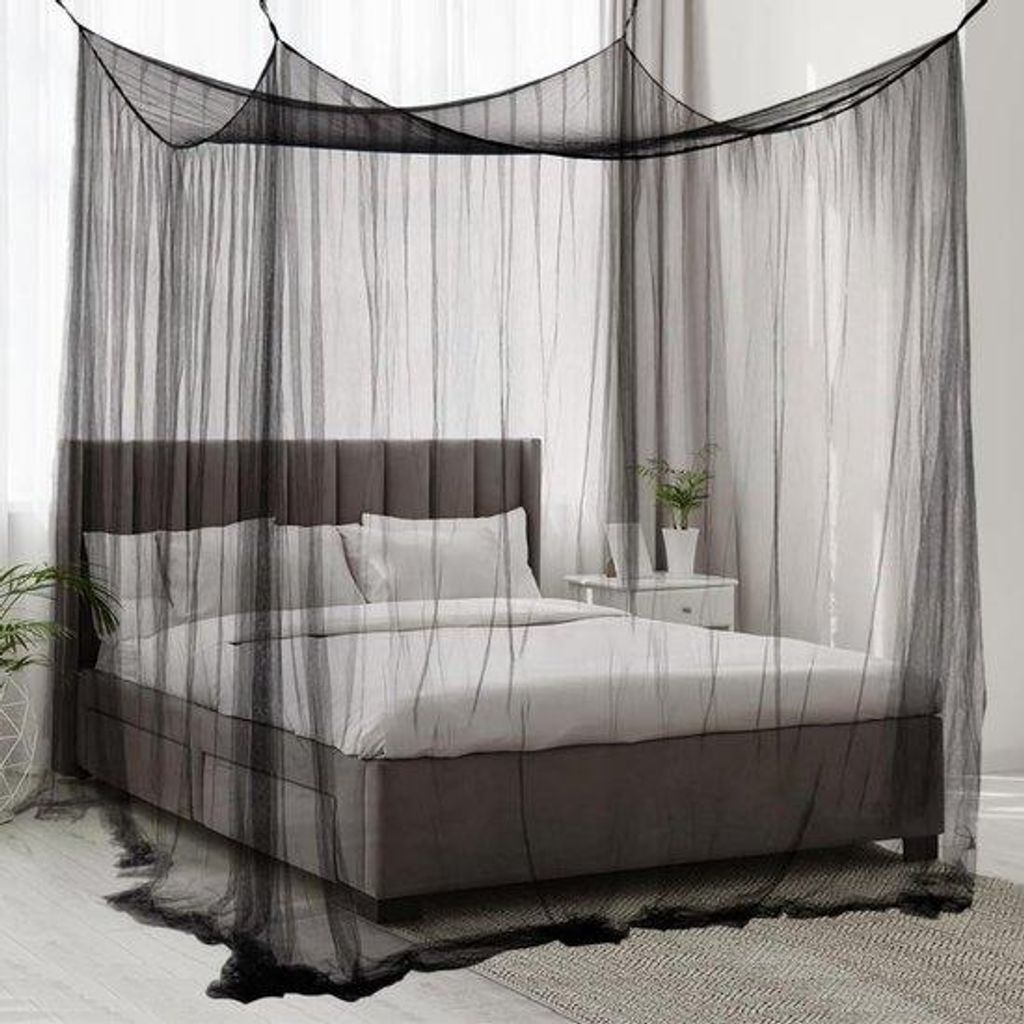 Famanu Mückennetz für Doppelbett - schwarz - feinmaschig Produktbild 
