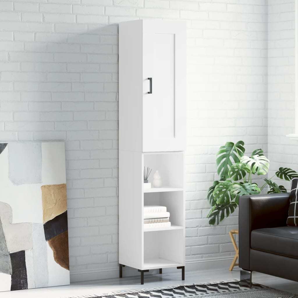 Maison Exclusive - Highboard Weiß 34,5x34x180 cm Holzwerkstoff