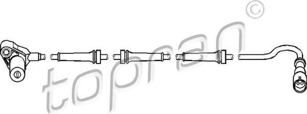 TOPRAN 111 077 Raddrehzahlsensor OE 701927807E kompatibel mit Transporter IV