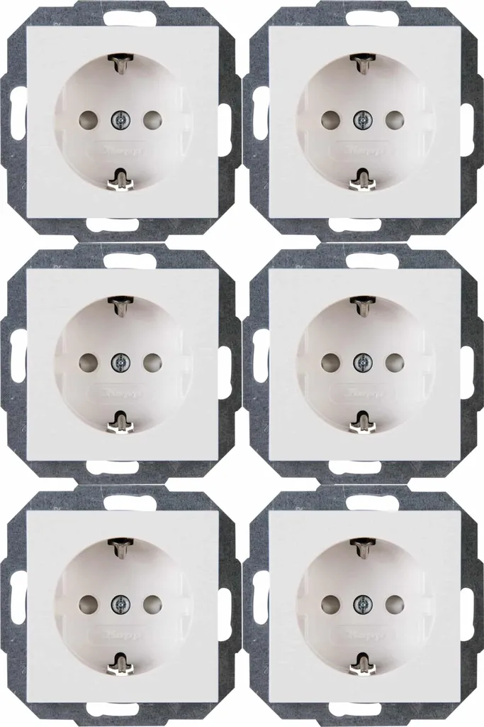 Installer 6 Prises de Terre KOPP Athenis pour Salon et Chambre Blanc Pur