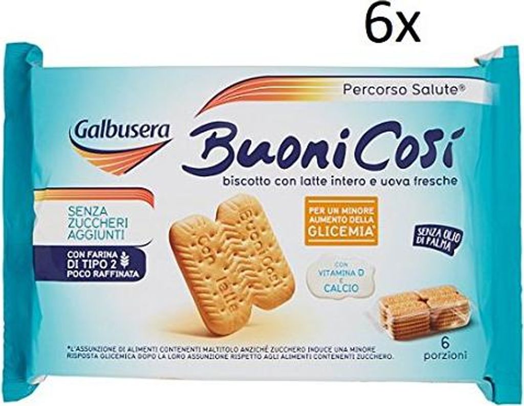 6x Galbusera buono così Kekse mit Getreide cerealien kuchen Produktbild 