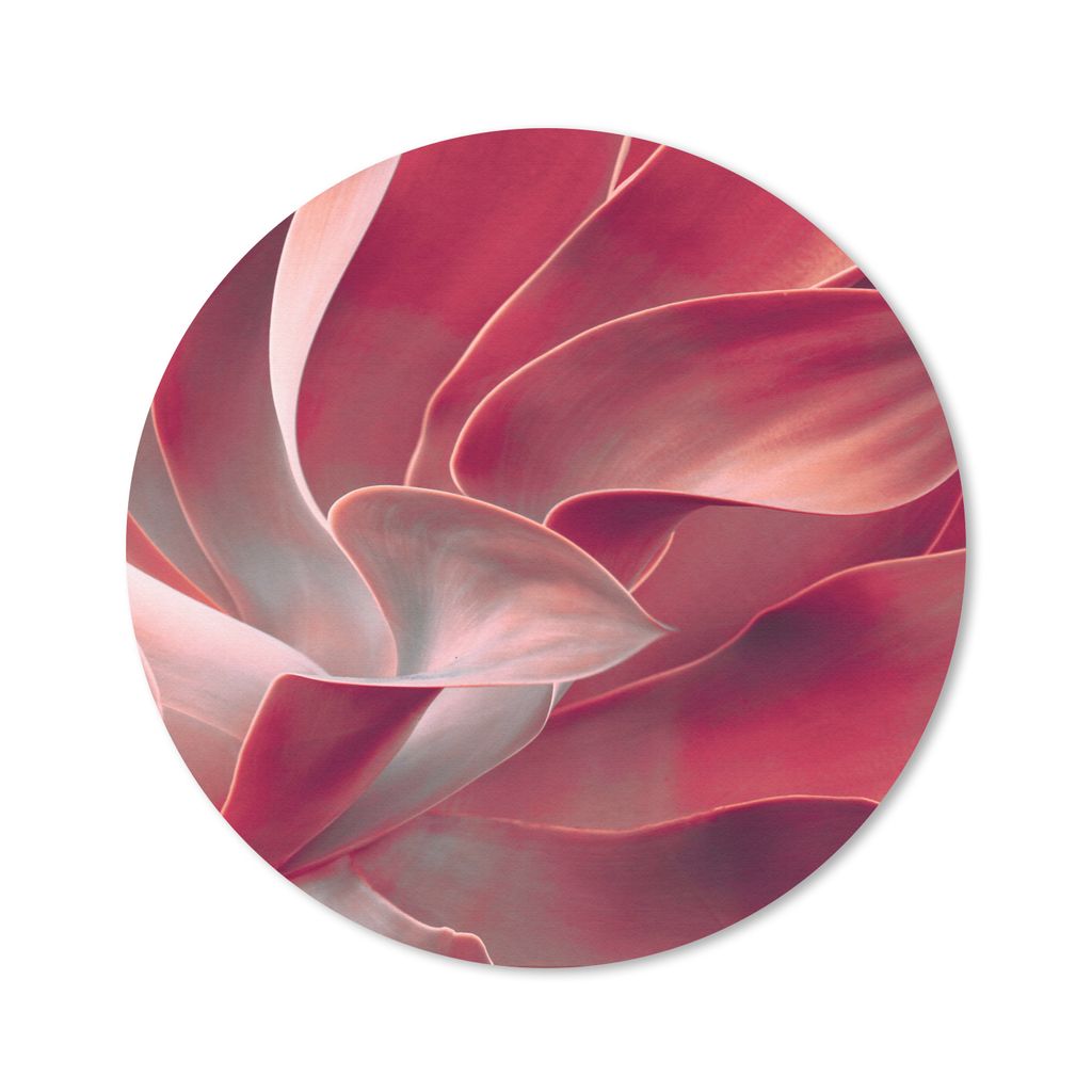 MuchoWow Mauspad Mousepad Stilleben - Blätter - Pflanze - Rosa 50x50 cm - Mousepads - Maus Mat - Pad - Mausunterlage - Vinyl
