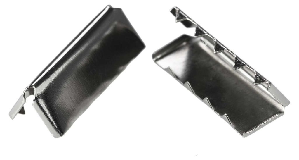 10 Endstücke für Gürtel Gurte Bänder, 9x20 - 12x40mm Produktbild 