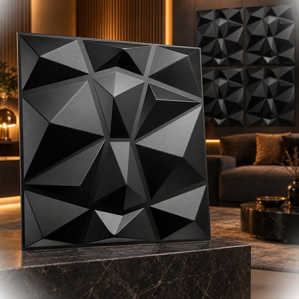 Kunststoff 3D Wandpaneele Wanddeko Wandverkleidung Produktbild 