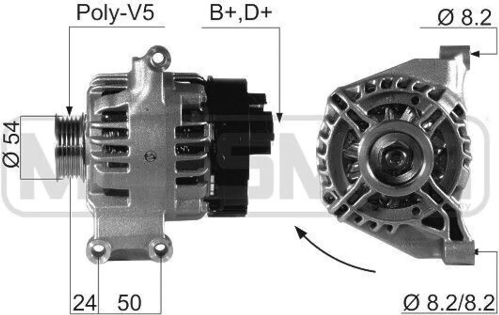 Alternateur haute fiabilité ERA 210663A compatible Fiat et Opel KA