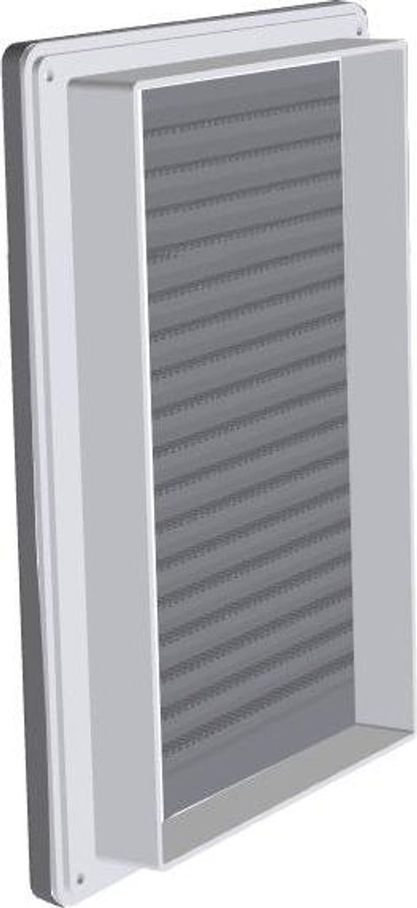 Schräggitter mit Insektenschutznetz rechteckig 21cm x 14cm grau AirRoxy 02-342