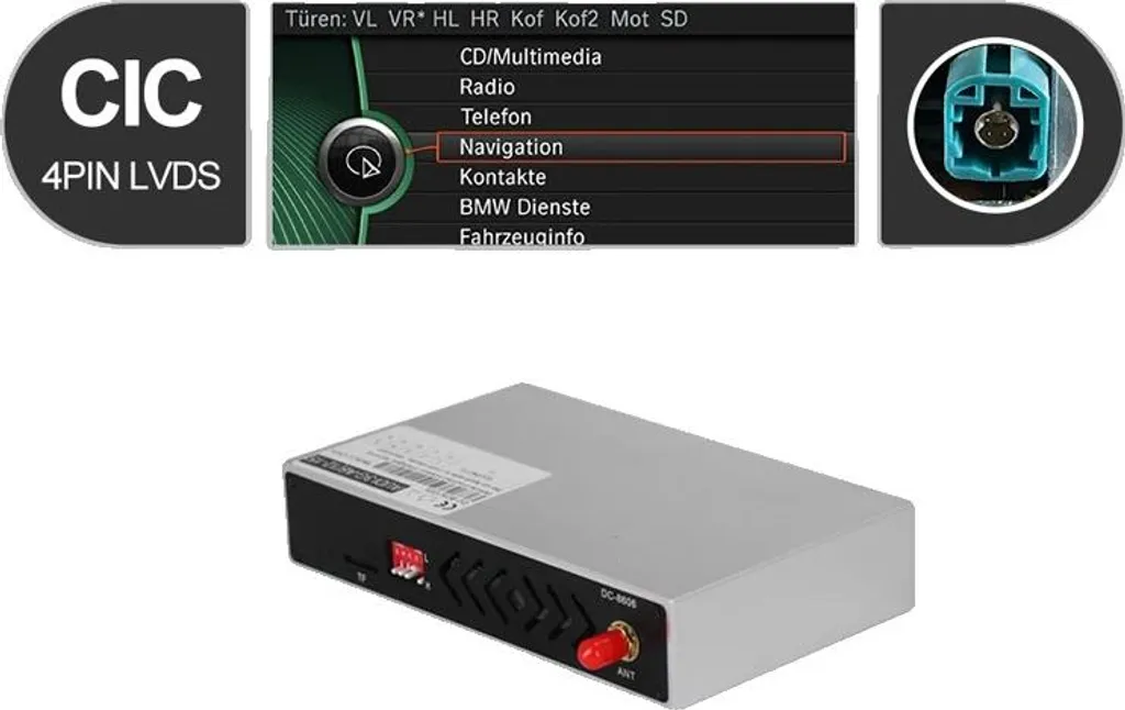 Boîtier CarPlay sans fil et Mirror Link pour système CIC Android Auto