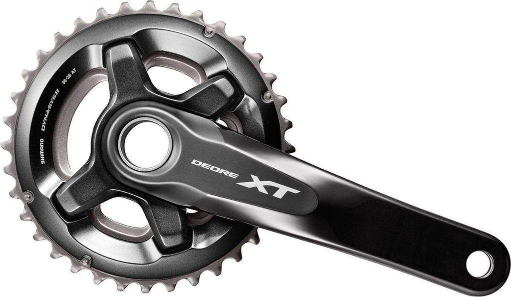 SHIMANO Deore XT FC-M8000-2, Kurbelgarnitur 2x11, schwarz, Produktbild 