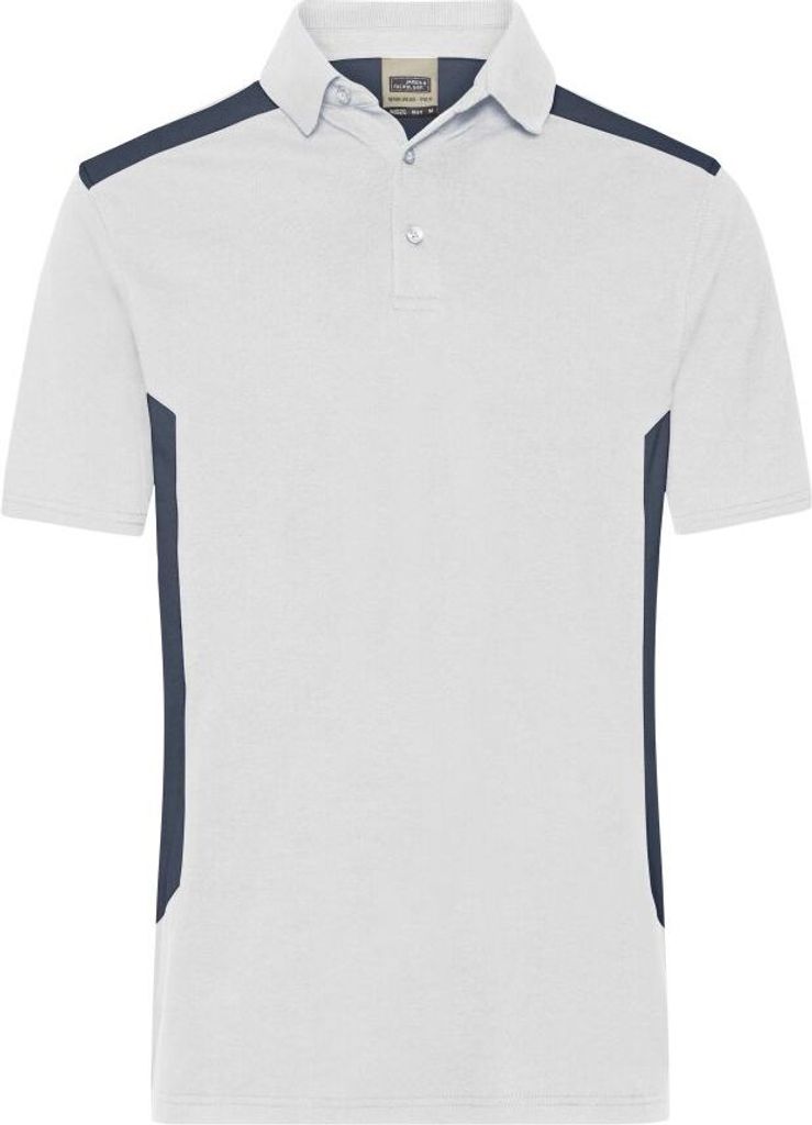 Men's Workwear Polo - STRONG - white/carbon, Gr. L