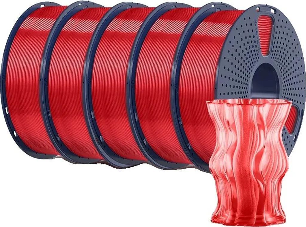 Filament PETG Rouge Clair pour Imprimante 3D - Bobine 1kg Haute Ténacité