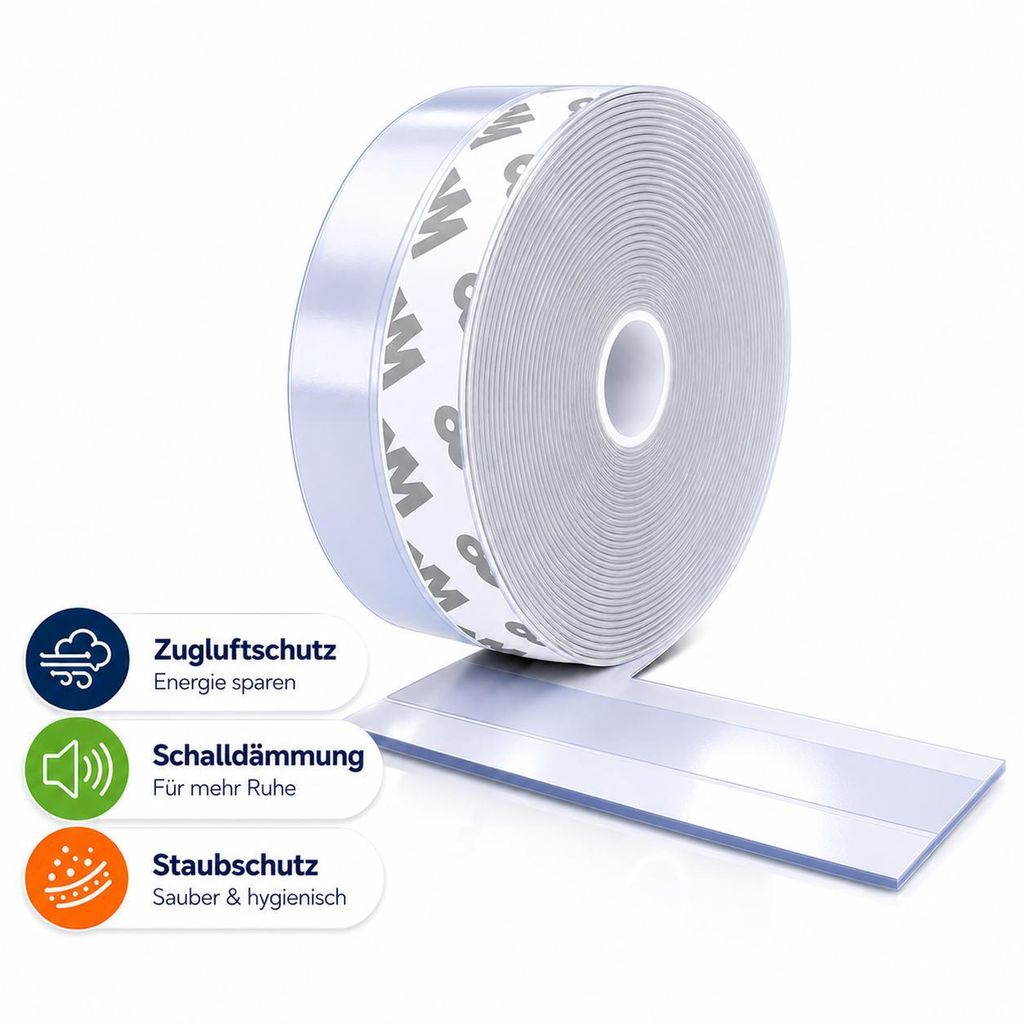 Dichtungsband Tür & Fenster selbstklebend aus Silikon, Produktbild 