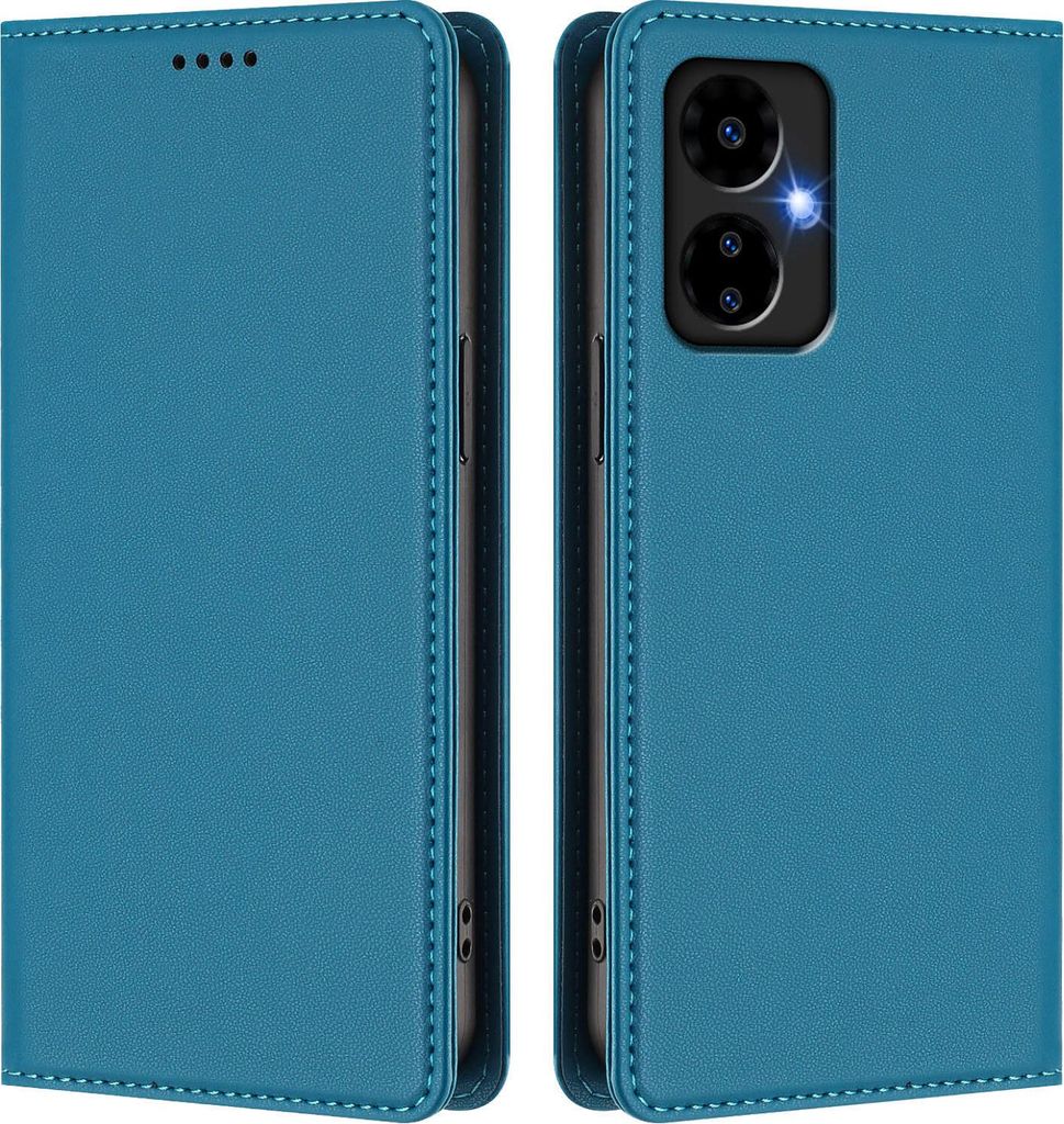 Handyhülle für Boost MobIle Celero 5G 2024, Kunstleder Klapphülle Stoßfeste Magnetische Hülle mit Ständer Blau
