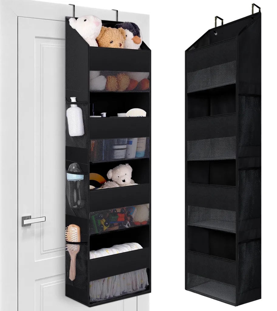 Rangement de porte à suspendre 1 pièce - Organiseur 4 poches en tissu