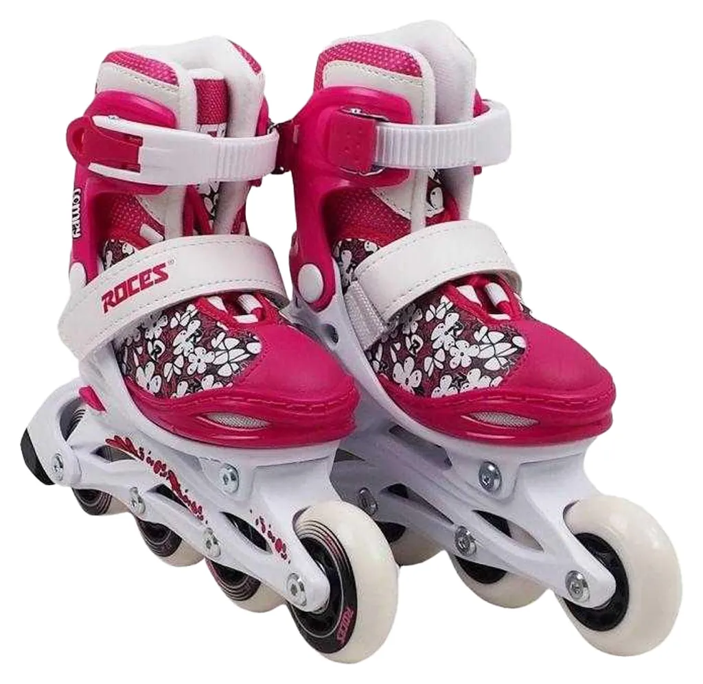 Rollers pour apprendre à patiner Roces Compy X filles blanc/rose 25,5-30