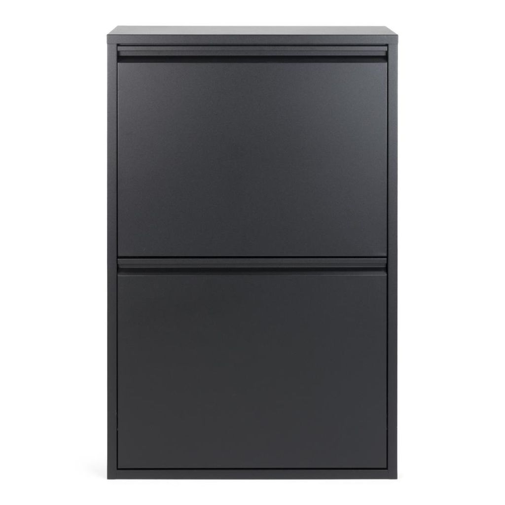 Spinder Design Schuhschrank mit 2 Klappen Schwarz, Billy 2 Produktbild 
