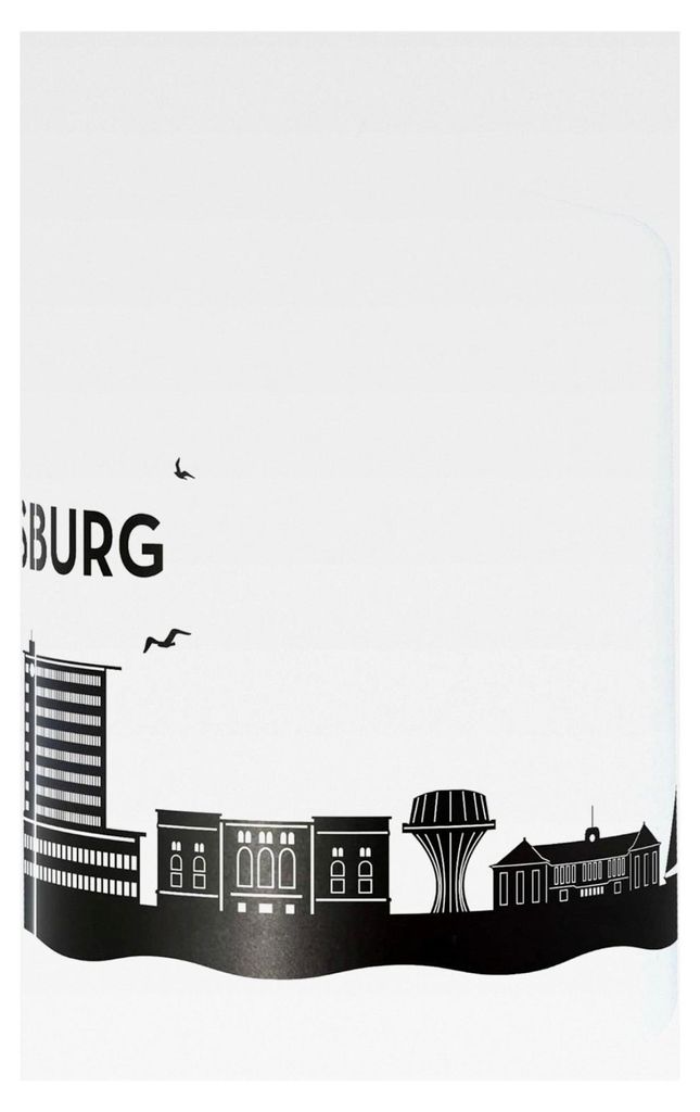 Stumpenkerze Flensburg Skyline (Weiß)